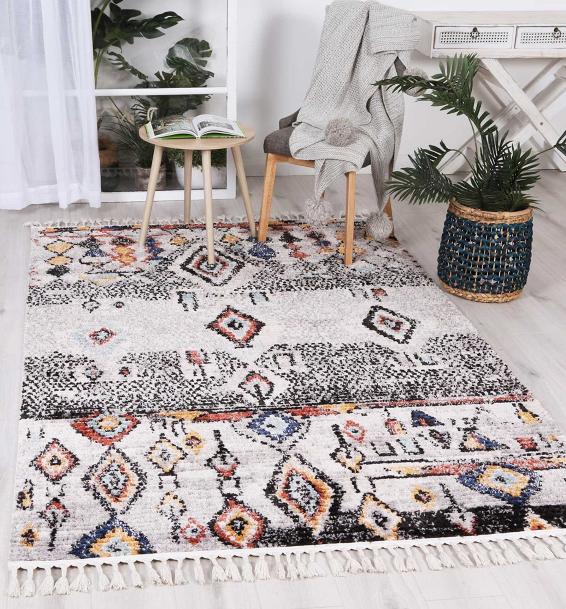 Boho Moroccan Meknes Silver Rug - Floorsome - Modern - MODA080Y805LGR - Modern