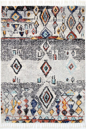 Boho Moroccan Meknes Silver Rug - Floorsome - Modern