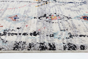 Boho Moroccan Taza White Rug - Floorsome - Modern