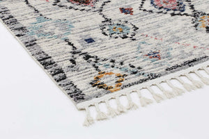 Boho Moroccan Taza White Rug - Floorsome - Modern