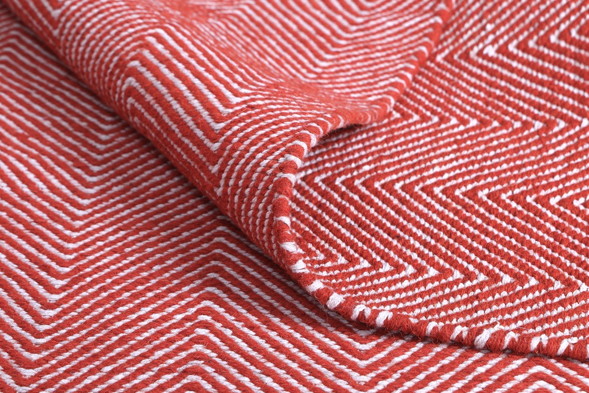 Bondi Chevron Tamarind and White Rug - Floorsome - Modern Rugs - BOND200CHEVTAM - Modern Rugs