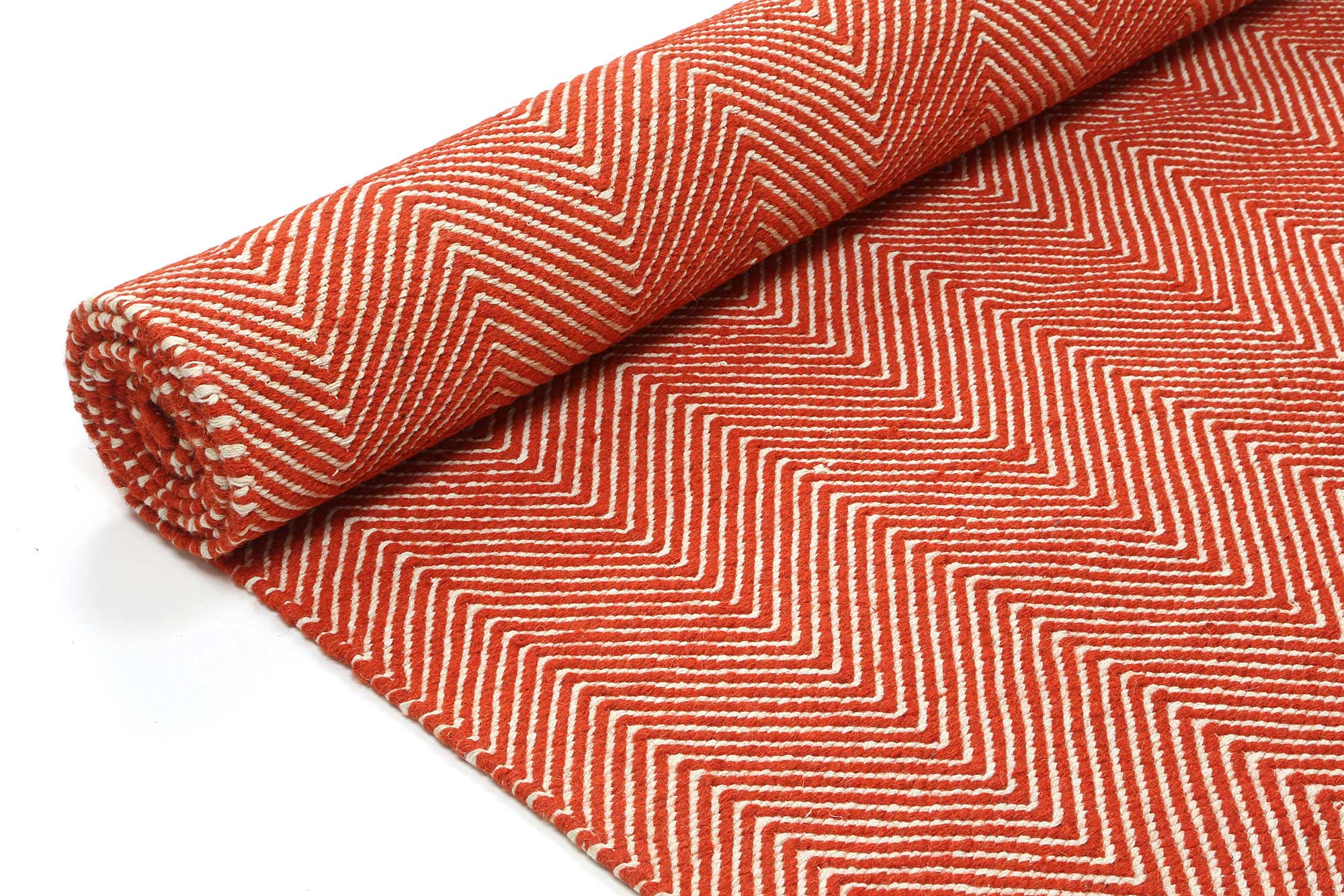 Bondi Chevron Tamarind and White Rug - Floorsome - Modern Rugs - BOND200CHEVTAM - Modern Rugs