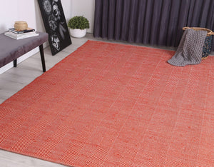 Bondi Chevron Tamarind and White Rug - Floorsome - Modern Rugs