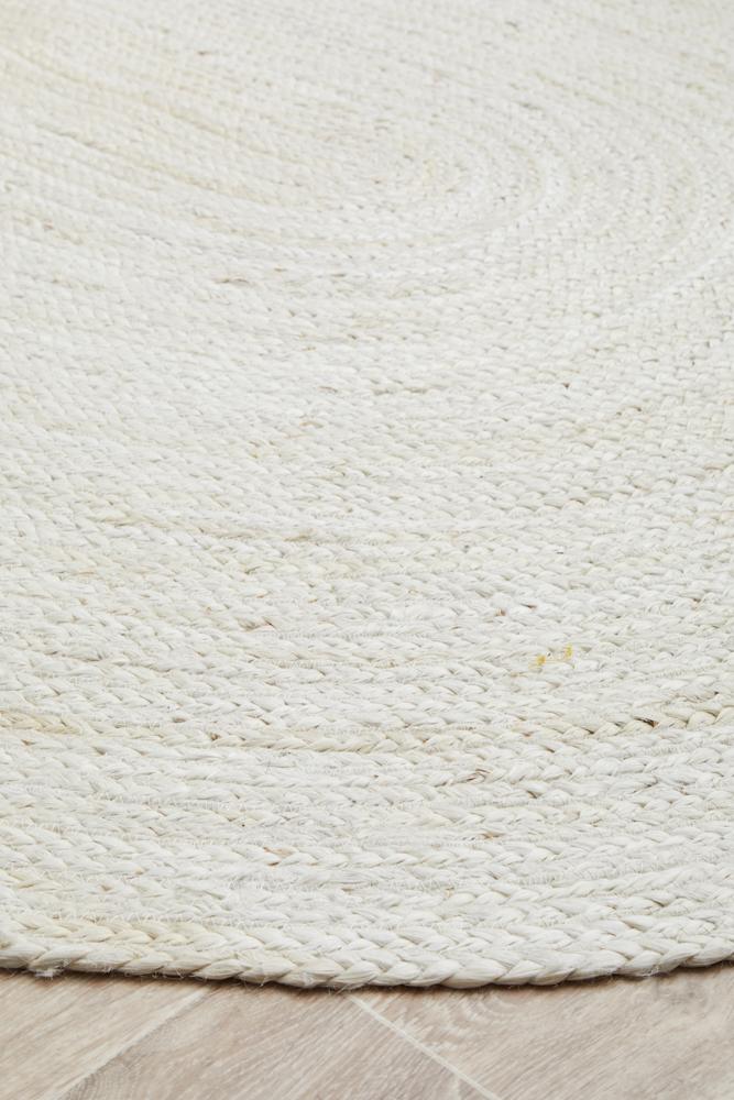 Bondi White Oval Rug - Floorsome - BONDI COLLECTION - BDI - WHT - OVL - 220X150 - BONDI COLLECTION