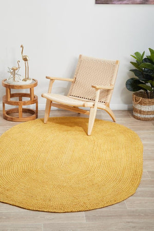 Bondi Yellow Oval Rug - Floorsome - BONDI COLLECTION