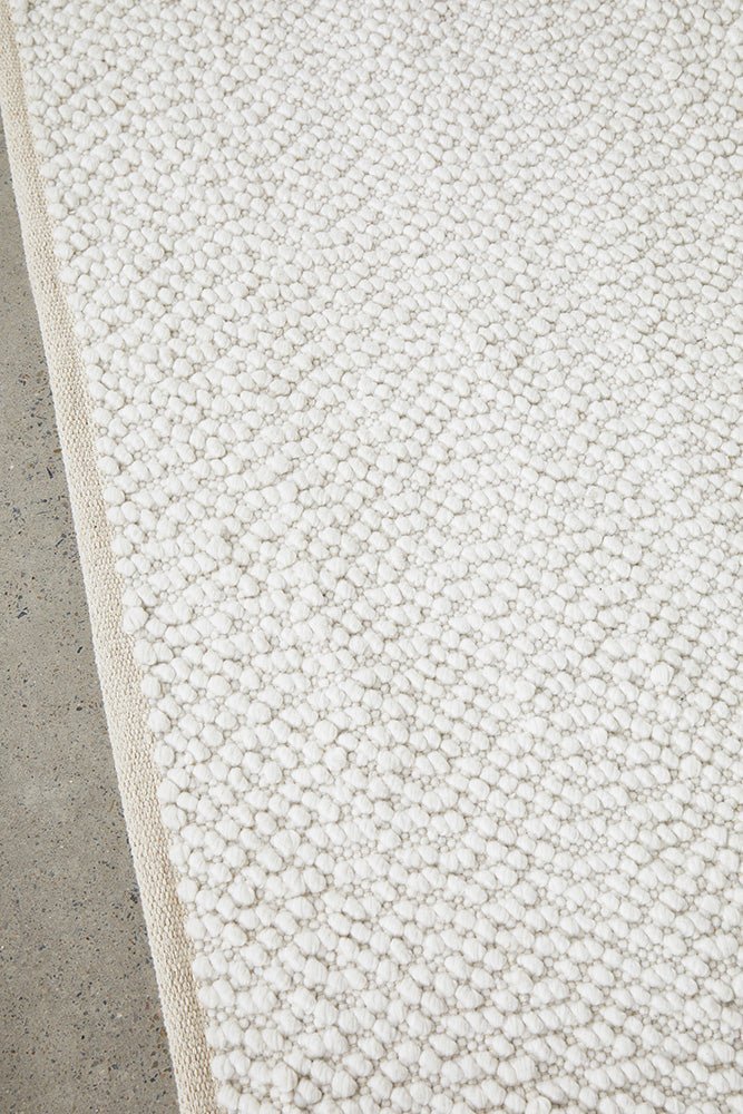 Boucle White Rug - Floorsome - Boucle Collection - BOUCLE - WHT - 225X155 - Boucle Collection