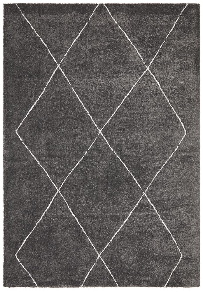 Broadway Jasmine Diamond Charcoal Rug - Floorsome - Modern - BRD - 931 - CHAR - 230X160 - Modern