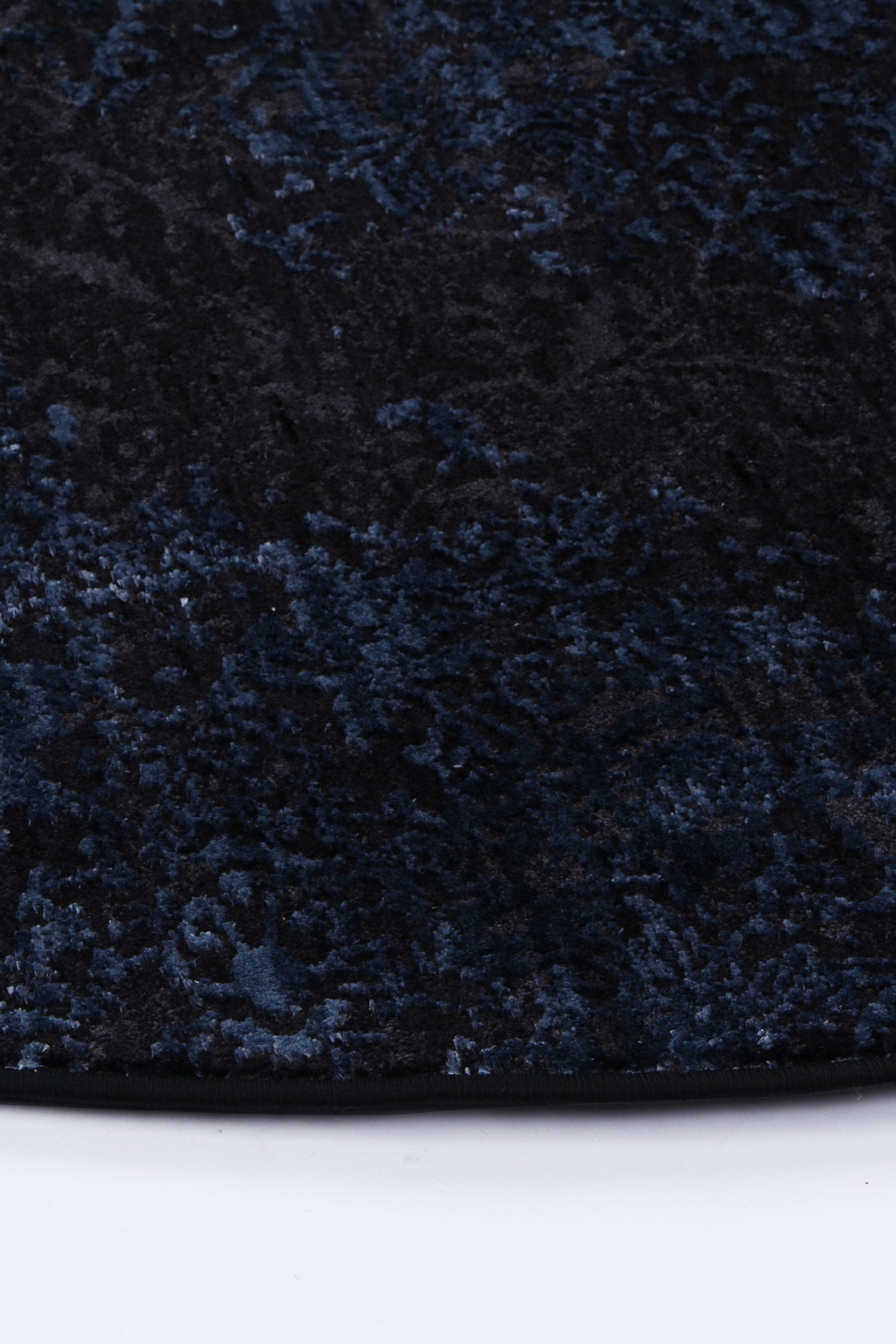 Brooklyn Distressed Medallion Blue Round Rug - Floorsome - Area Rug - BROO20R400BLUE - Area Rug
