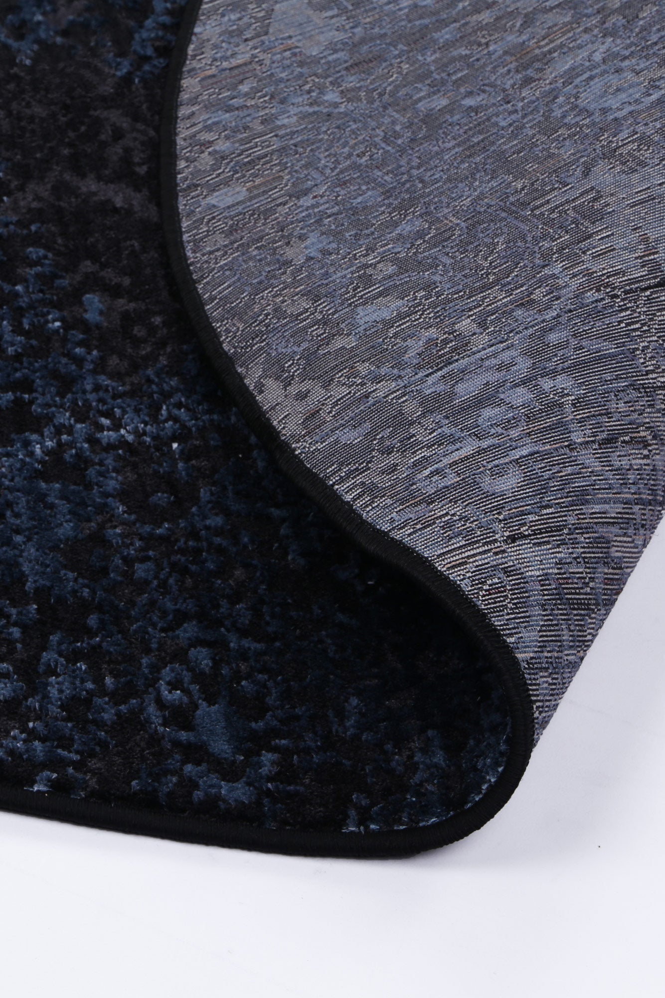 Brooklyn Distressed Medallion Blue Round Rug - Floorsome - Area Rug - BROO20R400BLUE - Area Rug