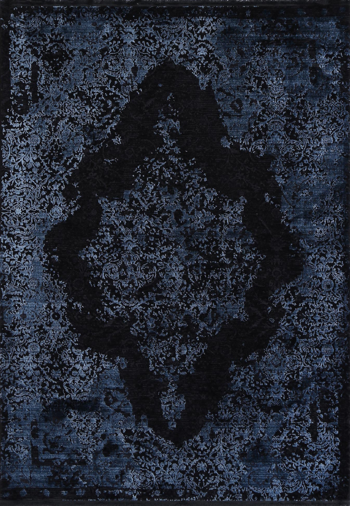Brooklyn Distressed Medallion Blue Rug - Floorsome - Area Rug - BROO120400BLUE - Area Rug