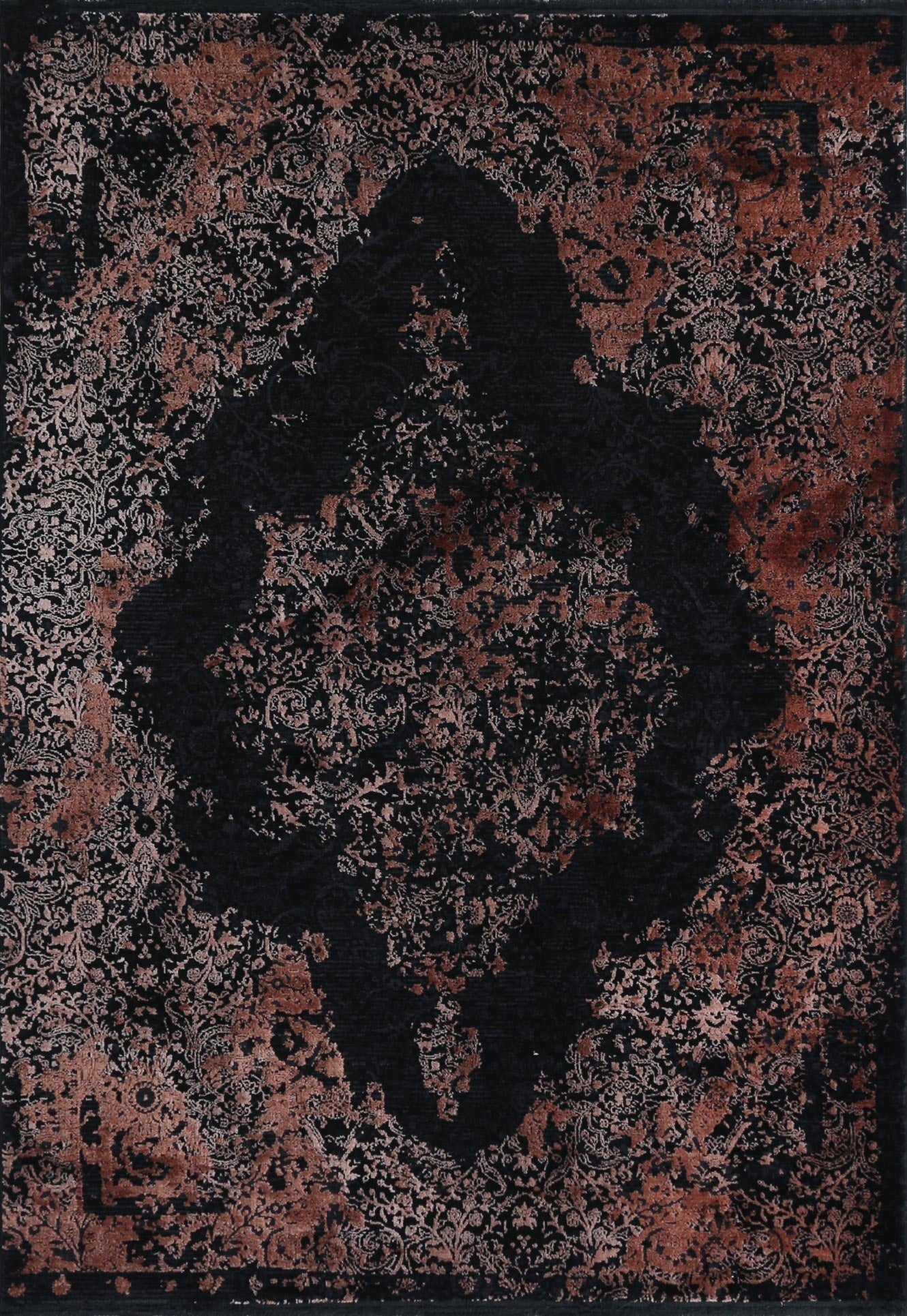 Brooklyn Distressed Medallion Rust Rug - Floorsome - Area Rug - BROO120400COPP - Area Rug
