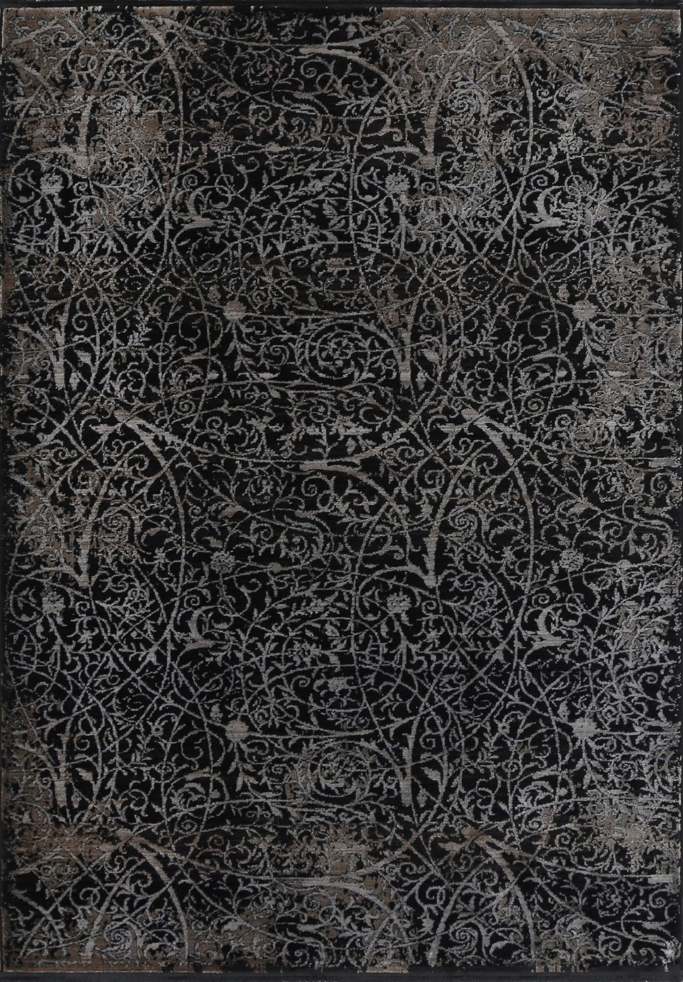 Brooklyn Intricate Floral Pewter Rug - Floorsome - Area Rug - BROO120200PEWT - Area Rug