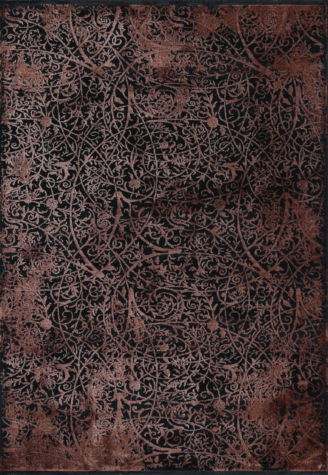 Brooklyn Intricate Floral Rust Rug - Floorsome - Area Rug - BROO120200COPP - Area Rug