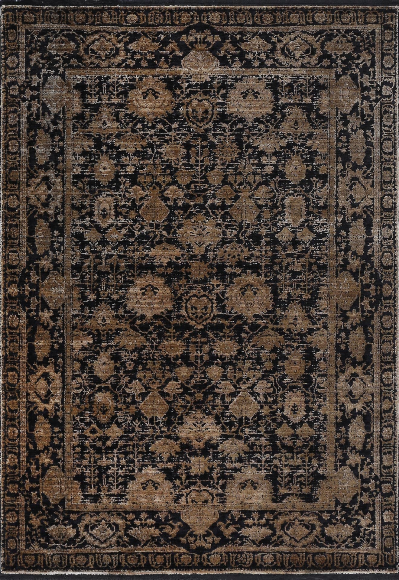 Brooklyn Vintage Oriental Gold Rug - Floorsome - Area Rug - BROO120300GOLD - Area Rug