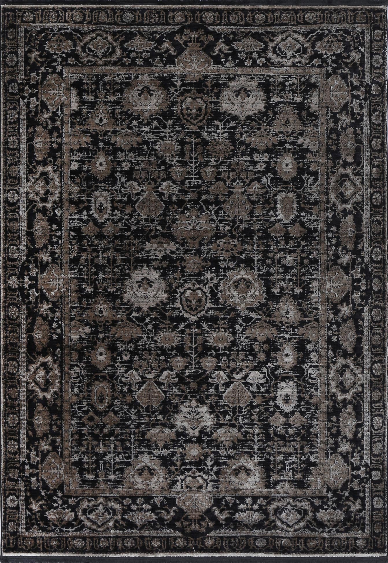 Brooklyn Vintage Oriental Pewter Rug - Floorsome - Area Rug - BROO120300PEWT - Area Rug