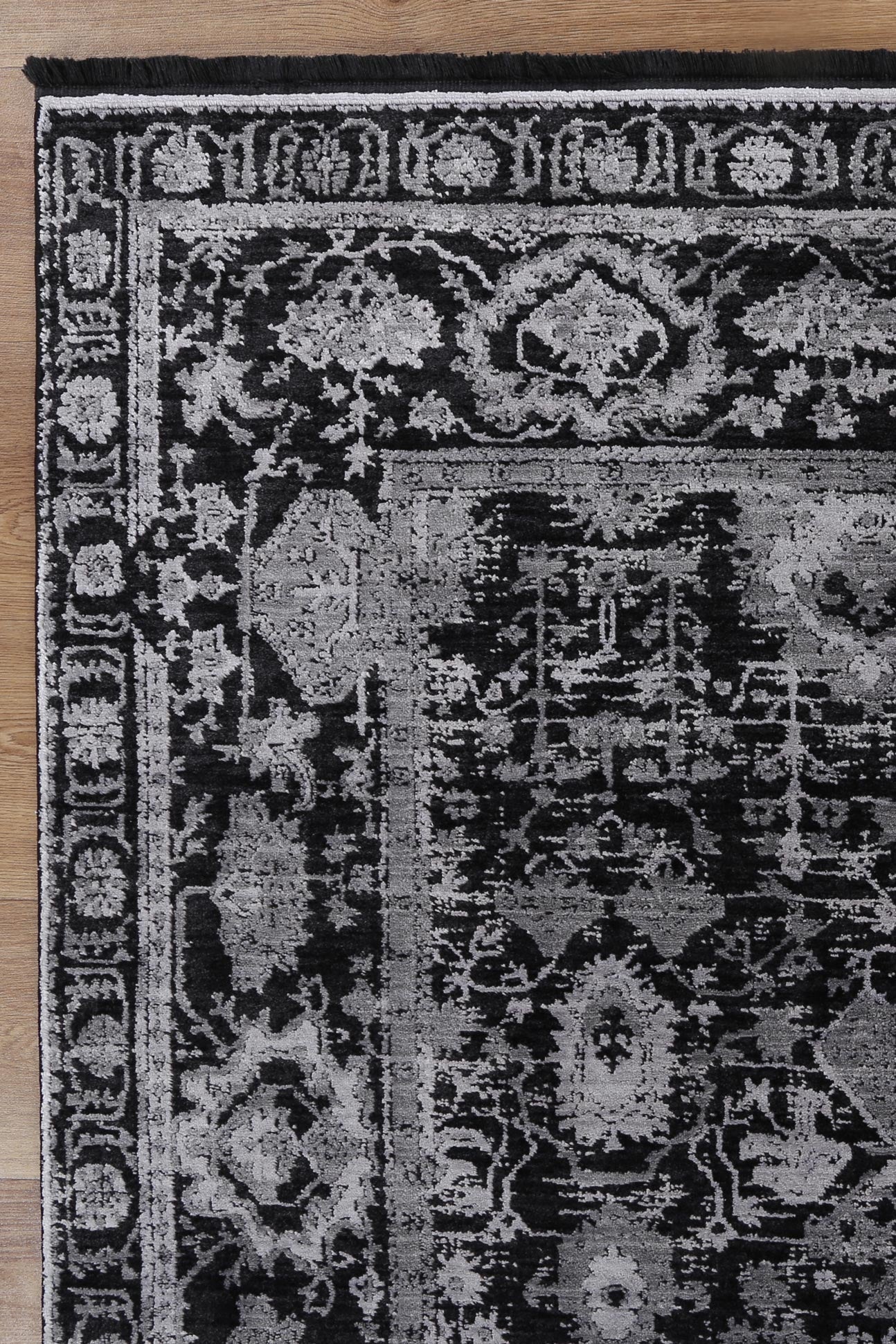 Brooklyn Vintage Oriental Silver Rug - Floorsome - Area Rug - BROO120300SILV - Area Rug