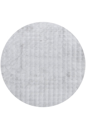 Bubble Silver Round - Machine Washable Rug - Floorsome - Bubble - Machine Washable Rugs