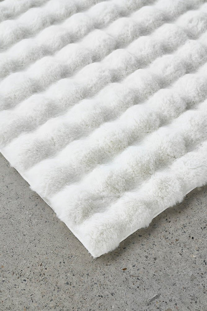 Bubble White - Machine Washable Rug - Floorsome - Bubble - Machine Washable Rugs - BUB - WHITE - 140X70 - Bubble - Machine Washable Rugs