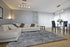 Cala Blue Chevron Textured Pile Rug - Floorsome - Modern
