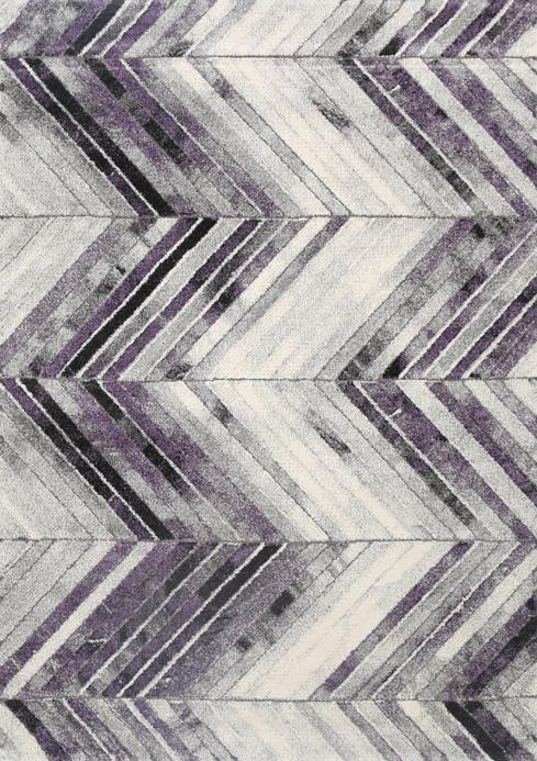 Cala Purple Chevron Textured Pile Rug