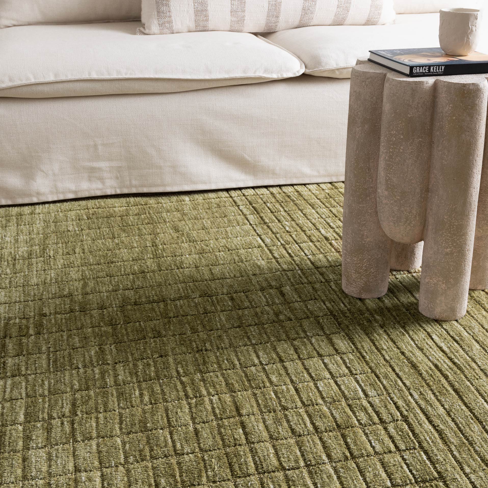 Canyon Green Carved Rug - Floorsome - Area Rug - CANY50802 - Area Rug
