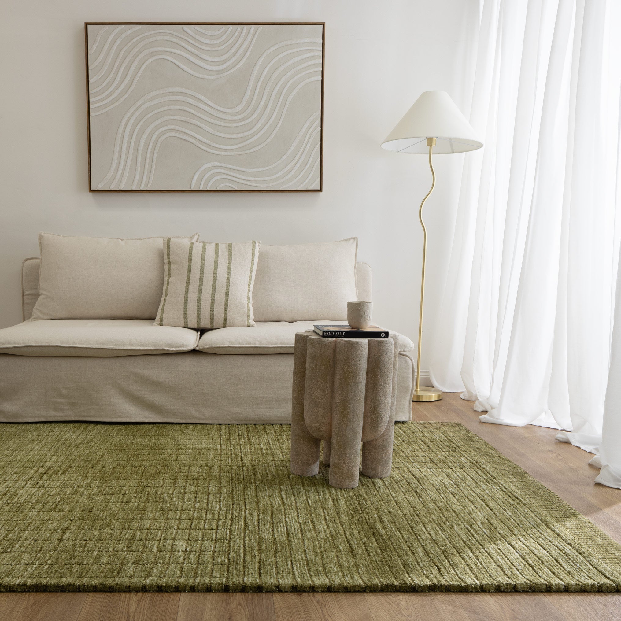Canyon Green Carved Rug - Floorsome - Area Rug - CANY50802 - Area Rug