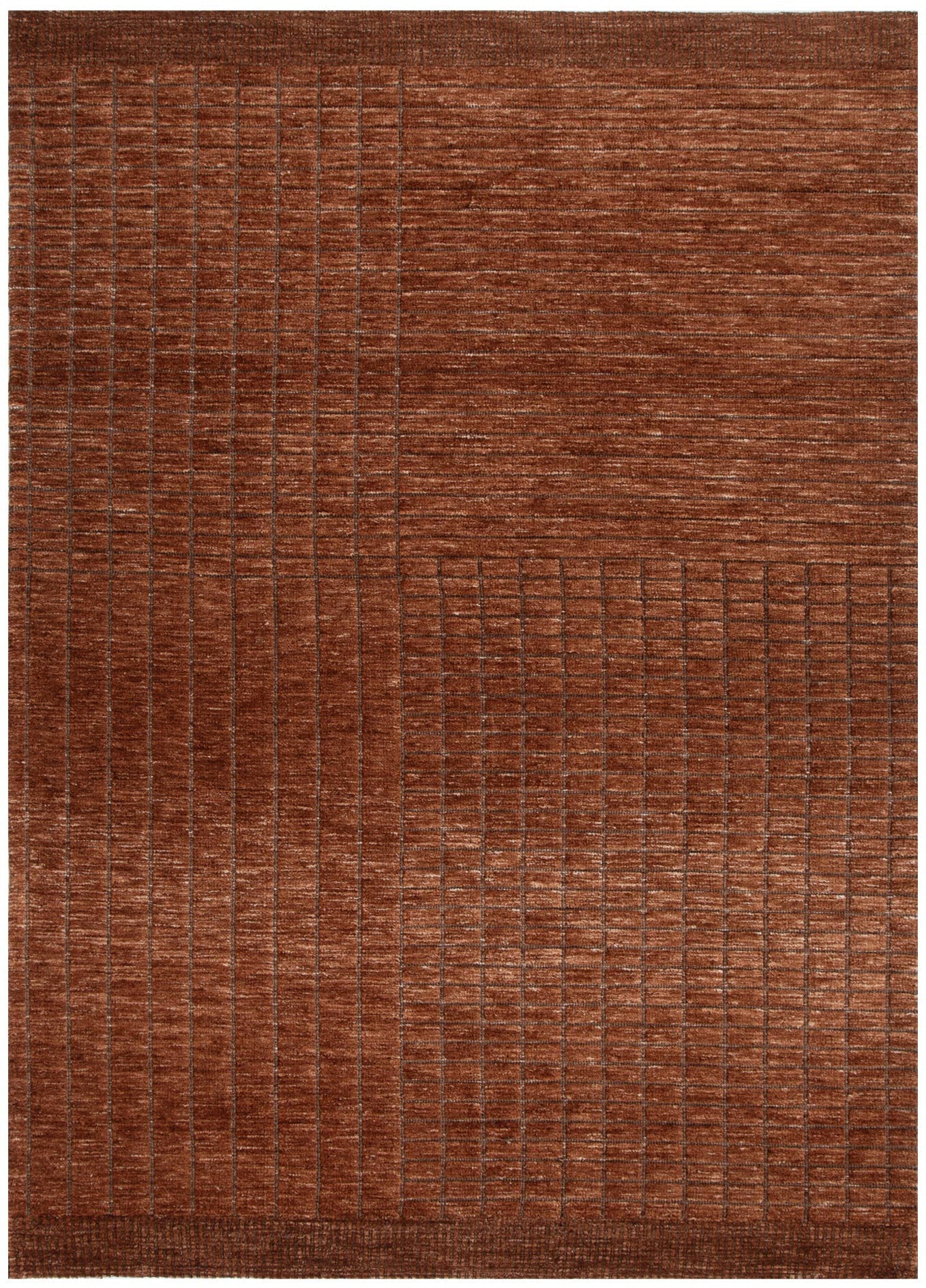Canyon Terracotta Carved Rug - Floorsome - Area Rug - CANY50801 - Area Rug