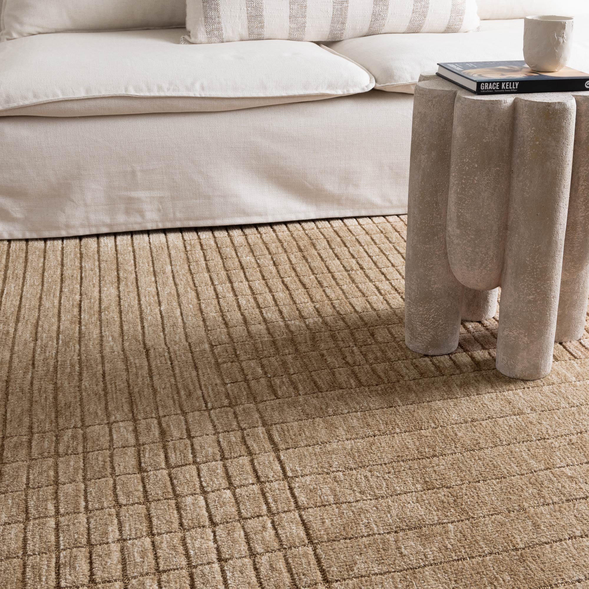 Canyon Warm Sand Carved Rug - Floorsome - Area Rug - CANY50803 - Area Rug