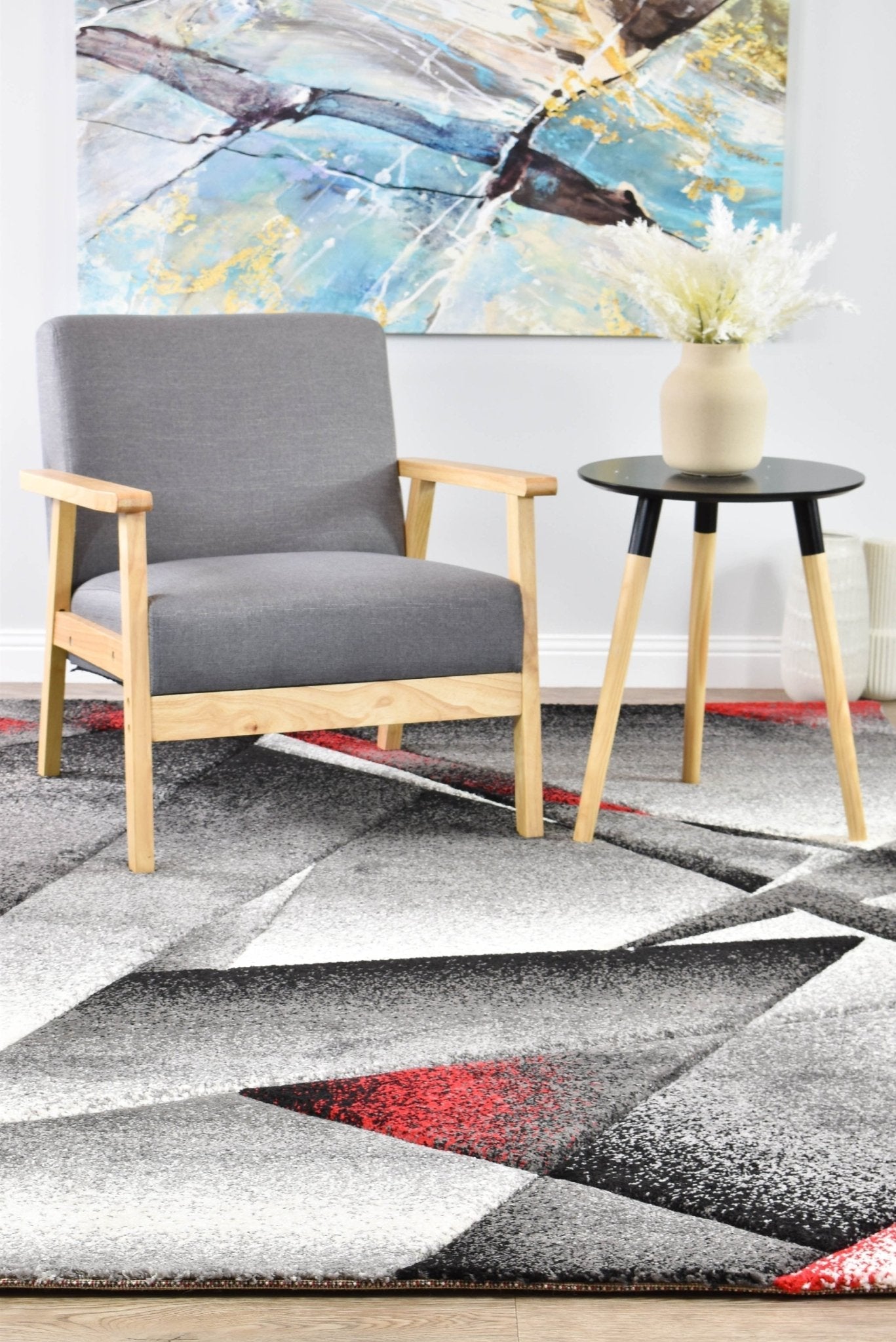 Capella 54B Grey Red - Floorsome - MODERN - NOVA - E054B - GREY - RED - 80X300 - MODERN