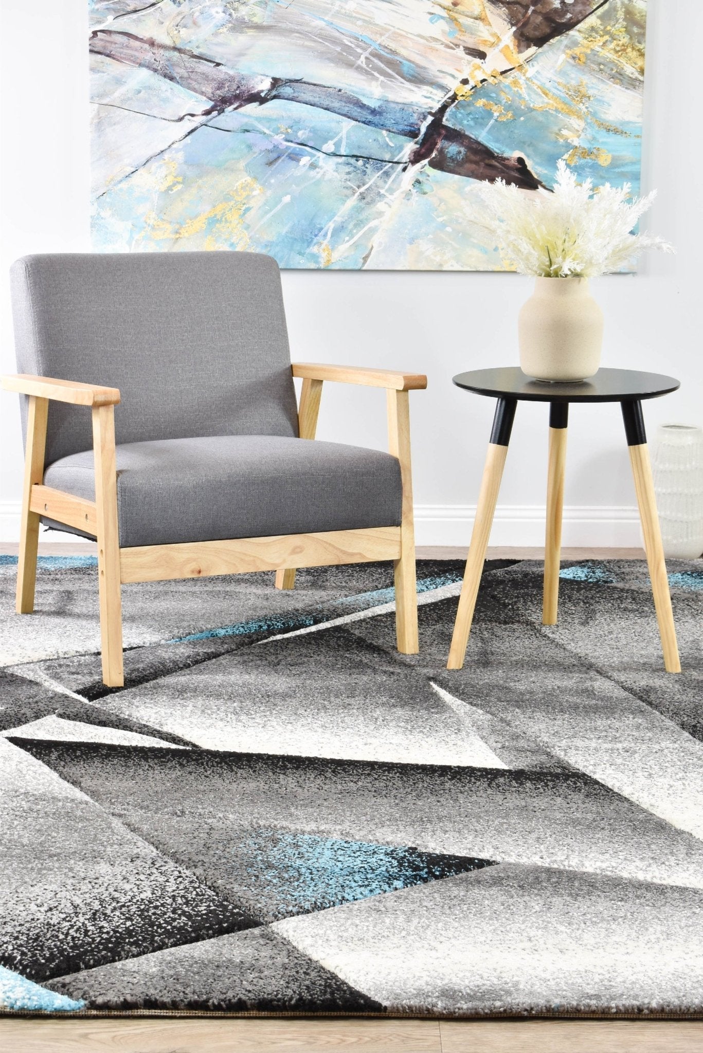 Capella 54B Grey Turquoise - Floorsome - MODERN - NOVA - E054B - GREY - TURQ - 80X300 - MODERN