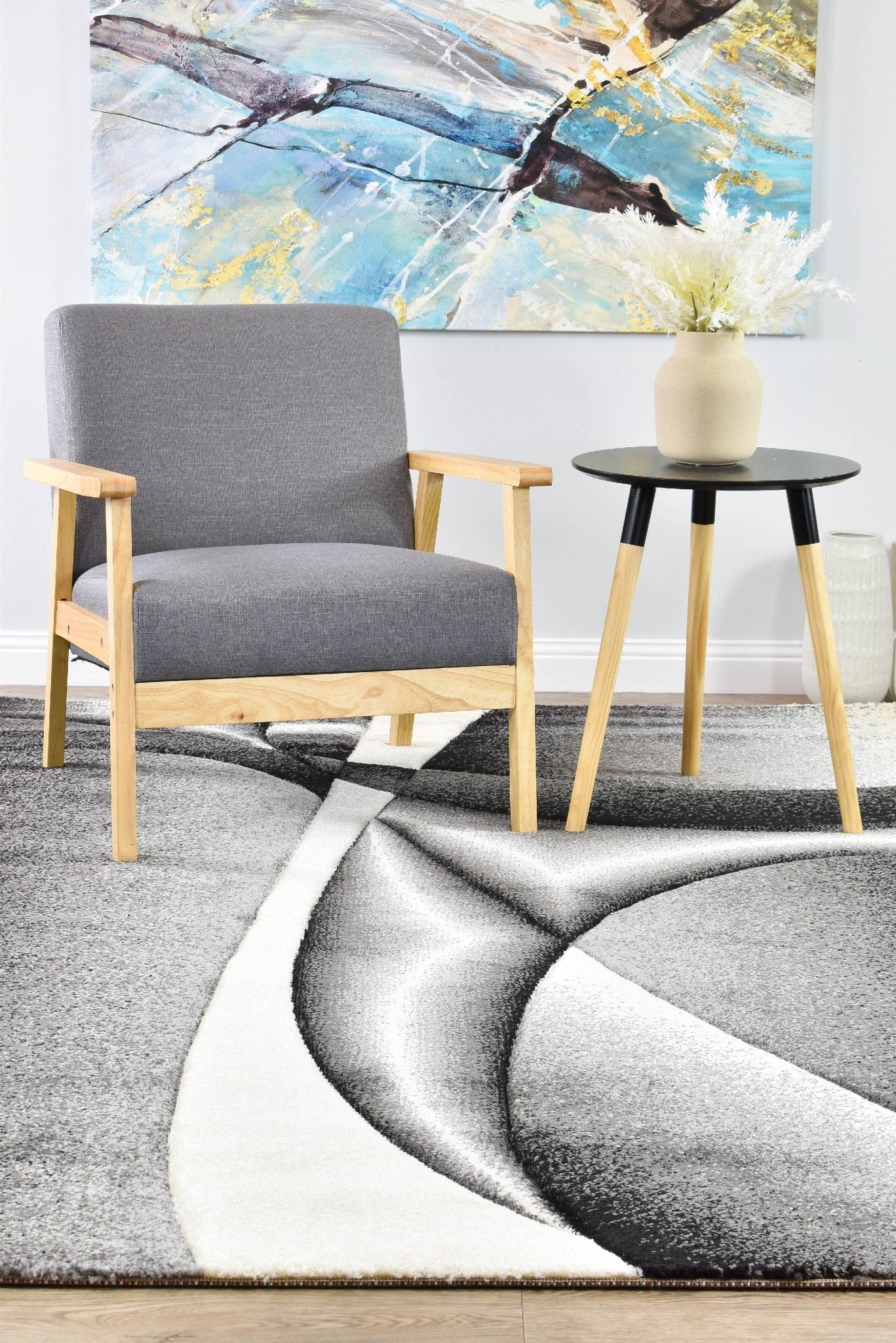 Capella 56A Light Grey Dark Grey - Floorsome - MODERN - NOVA - E056A - L.GREY - D.GREY - 80X300 - MODERN