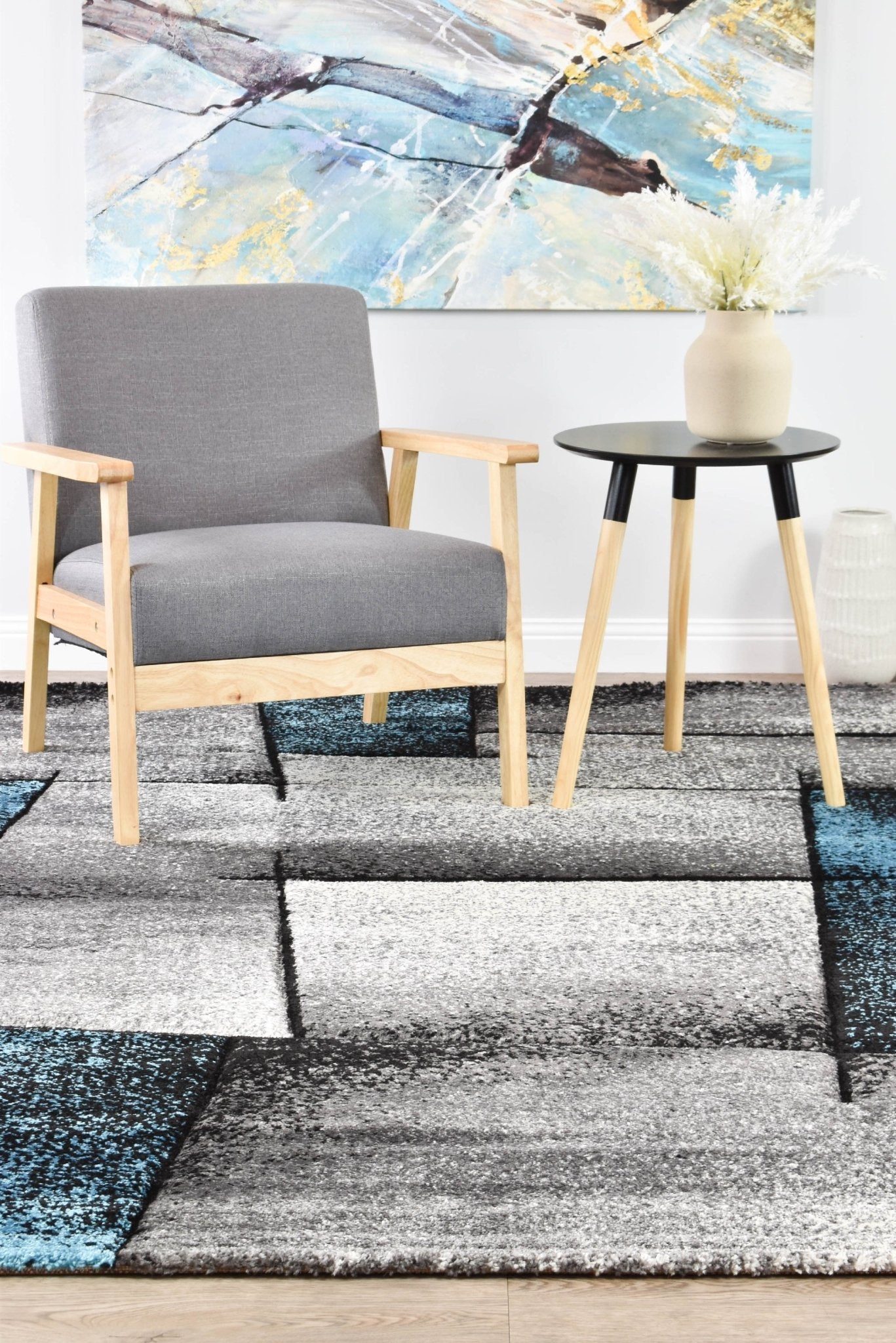 Capella 97A Grey Turquoise - Floorsome - MODERN - NOVA - E097A - GREY - TURQ - 80X300 - MODERN