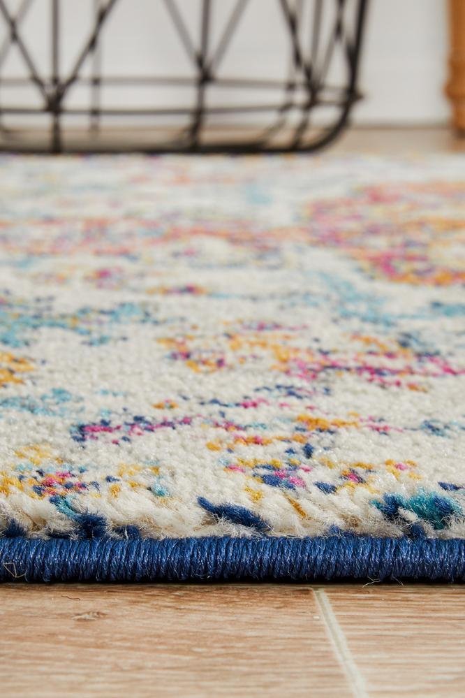 Carnival White Transitional Runner Rug - Floorsome - Modern - EVO - 254 - WHI - 300X80 - Modern