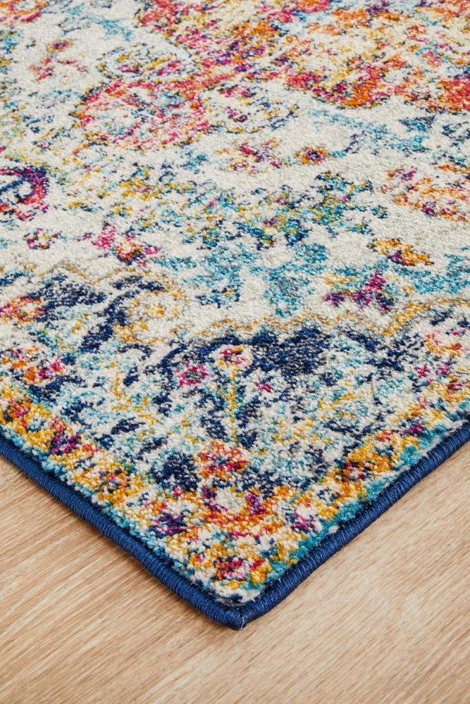 Carnival White Transitional Runner Rug - Floorsome - Modern - EVO - 254 - WHI - 300X80 - Modern