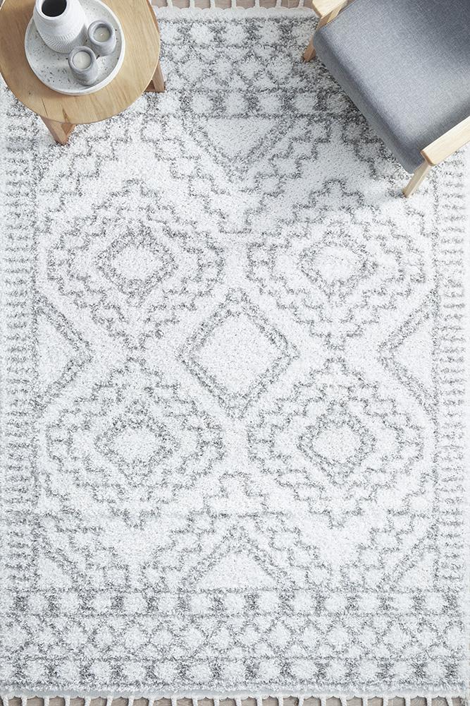 Casablanca Fez White Rug - Floorsome - Casablanca - CBA - FEZ - WHT - 170X120 - Casablanca
