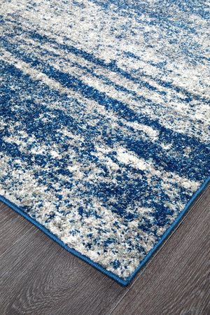 Casandra Dunescape Modern Blue Grey Runner Rug - Floorsome - Modern