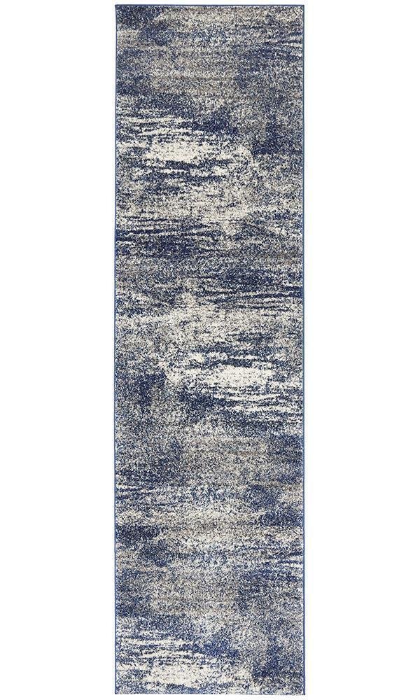 Casandra Dunescape Modern Blue Grey Runner Rug - Floorsome - Modern - MIR - 355 - BLU - 300X80 - Modern