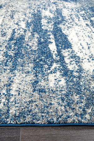 Casandra Dunescape Modern Blue Grey Runner Rug - Floorsome - Modern