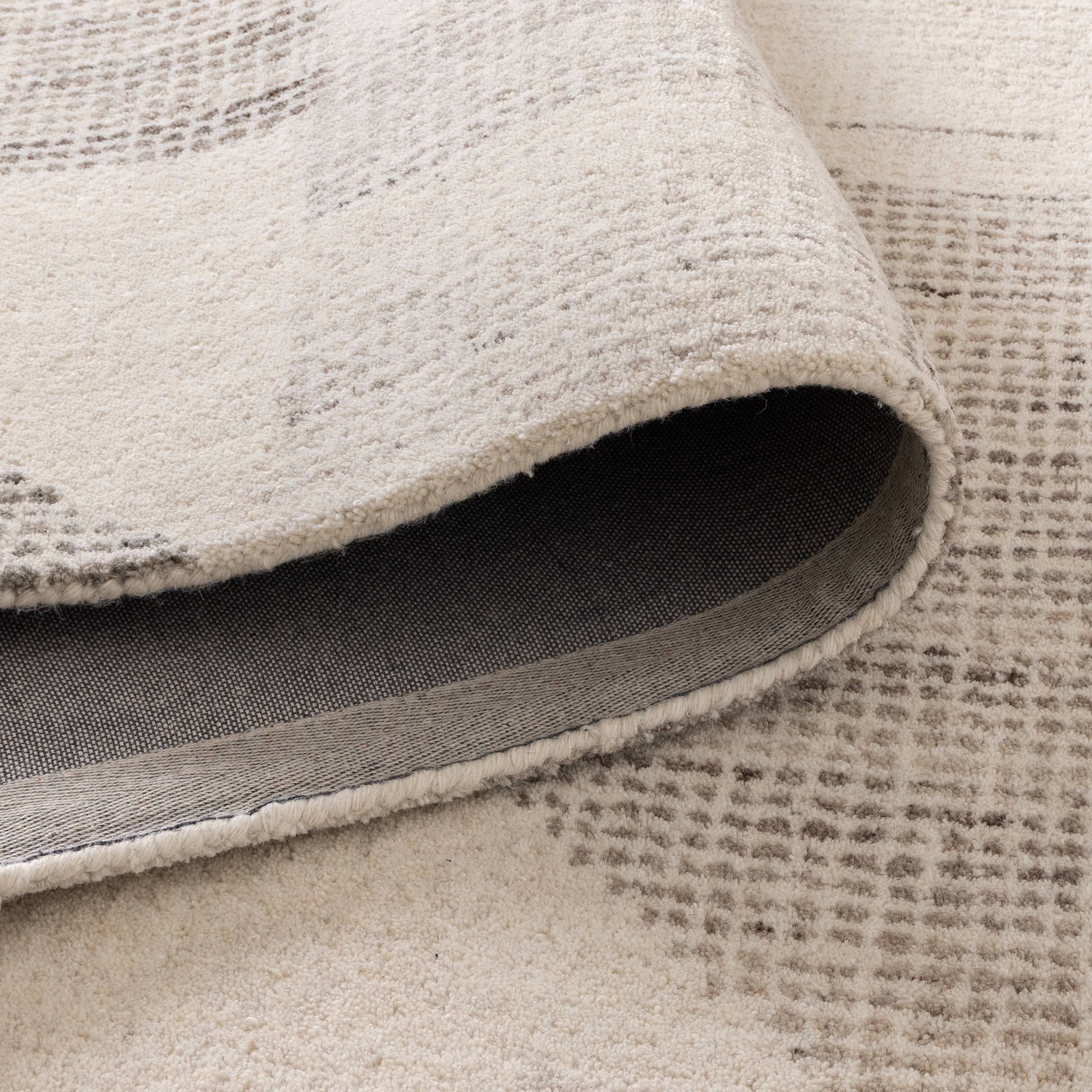 Cassian Flecks Beige Wool Rug - CASS03 - Floorsome - 