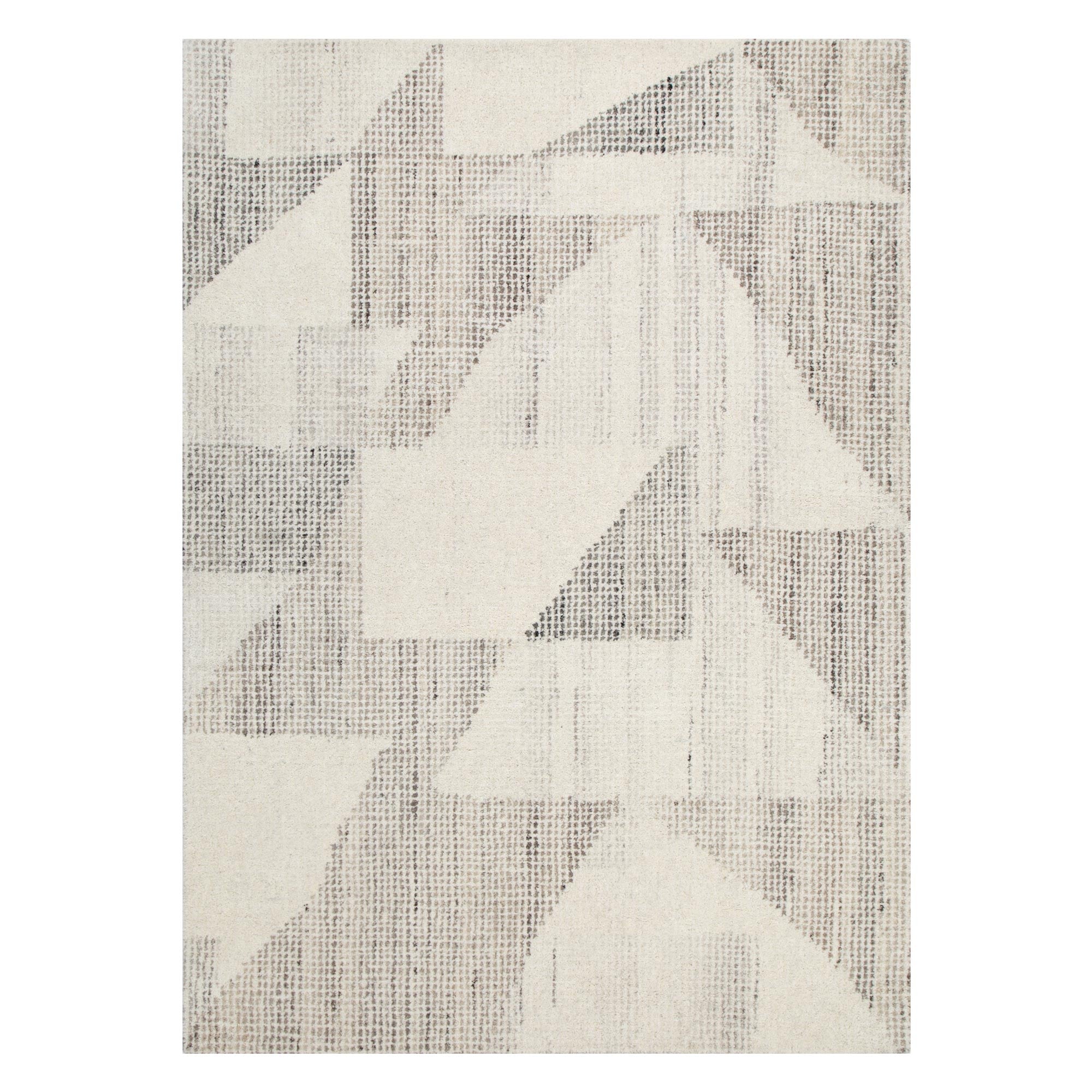 Cassian Flecks Beige Wool Rug - CASS03 - Floorsome - 