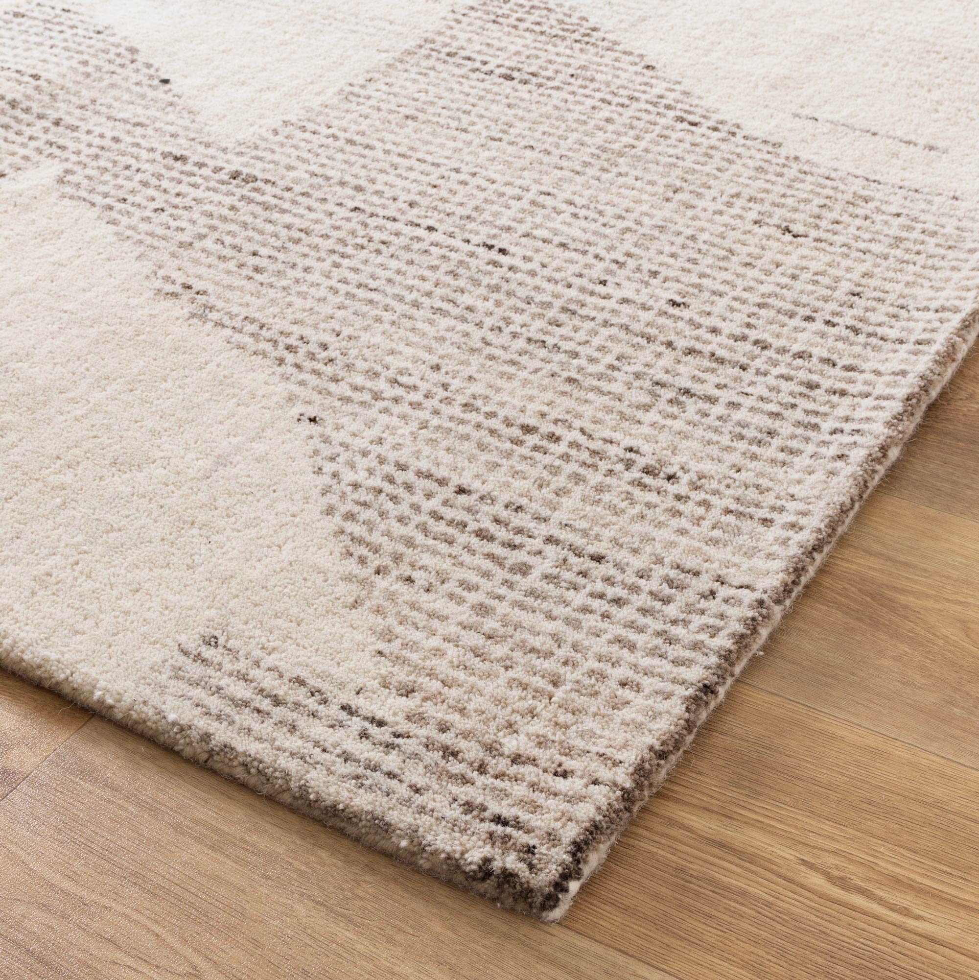 Cassian Flecks Beige Wool Rug - CASS03 - Floorsome - 