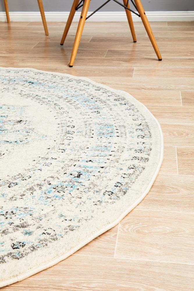 Century 922 White Round Rug - Floorsome - Modern - CEN - 922 - WHT - 150X150 - Modern
