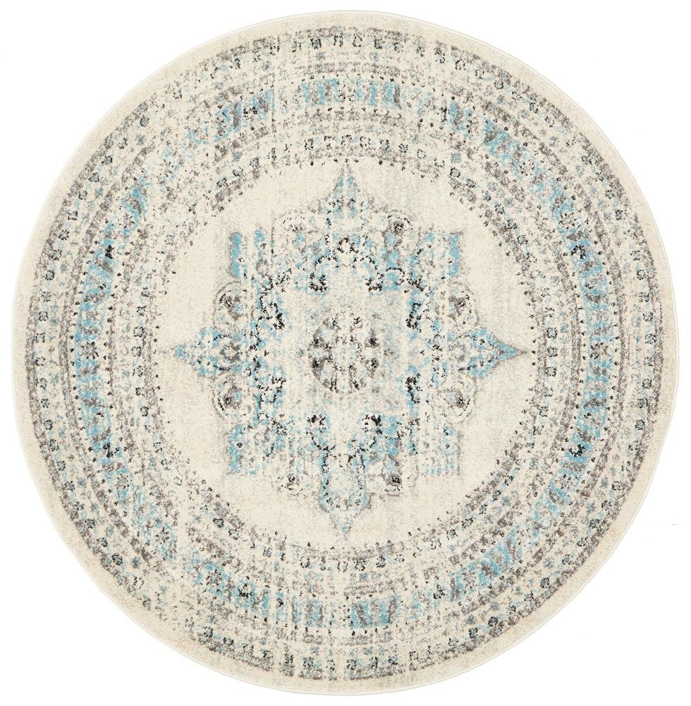 Century 922 White Round Rug - Floorsome - Modern - CEN - 922 - WHT - 150X150 - Modern
