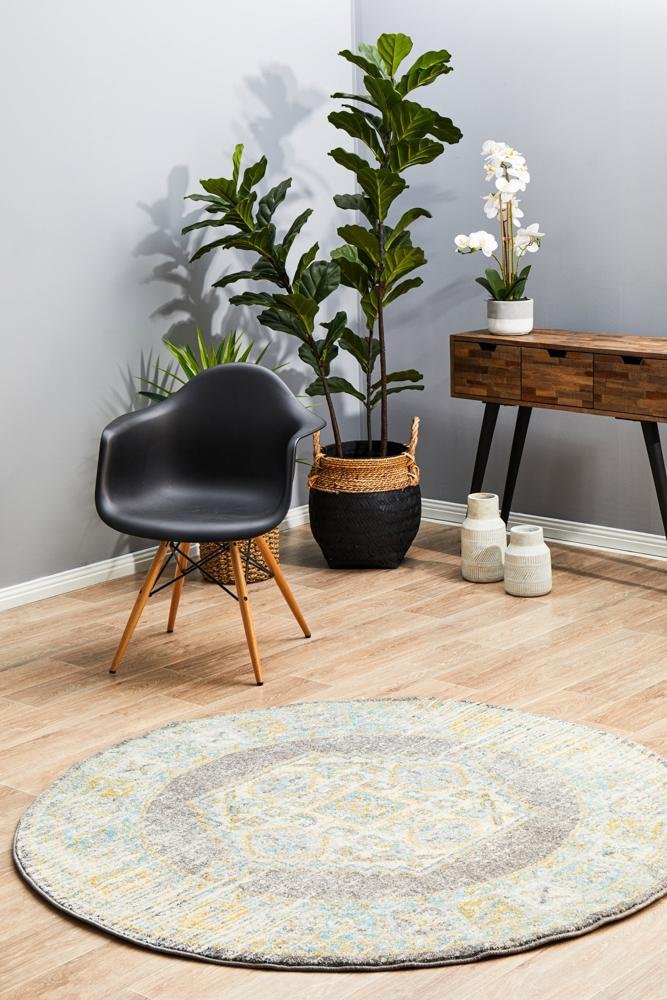 Century 944 Grey Round Rug - Floorsome - Modern - CEN - 944 - GREY - 150X150 - Modern