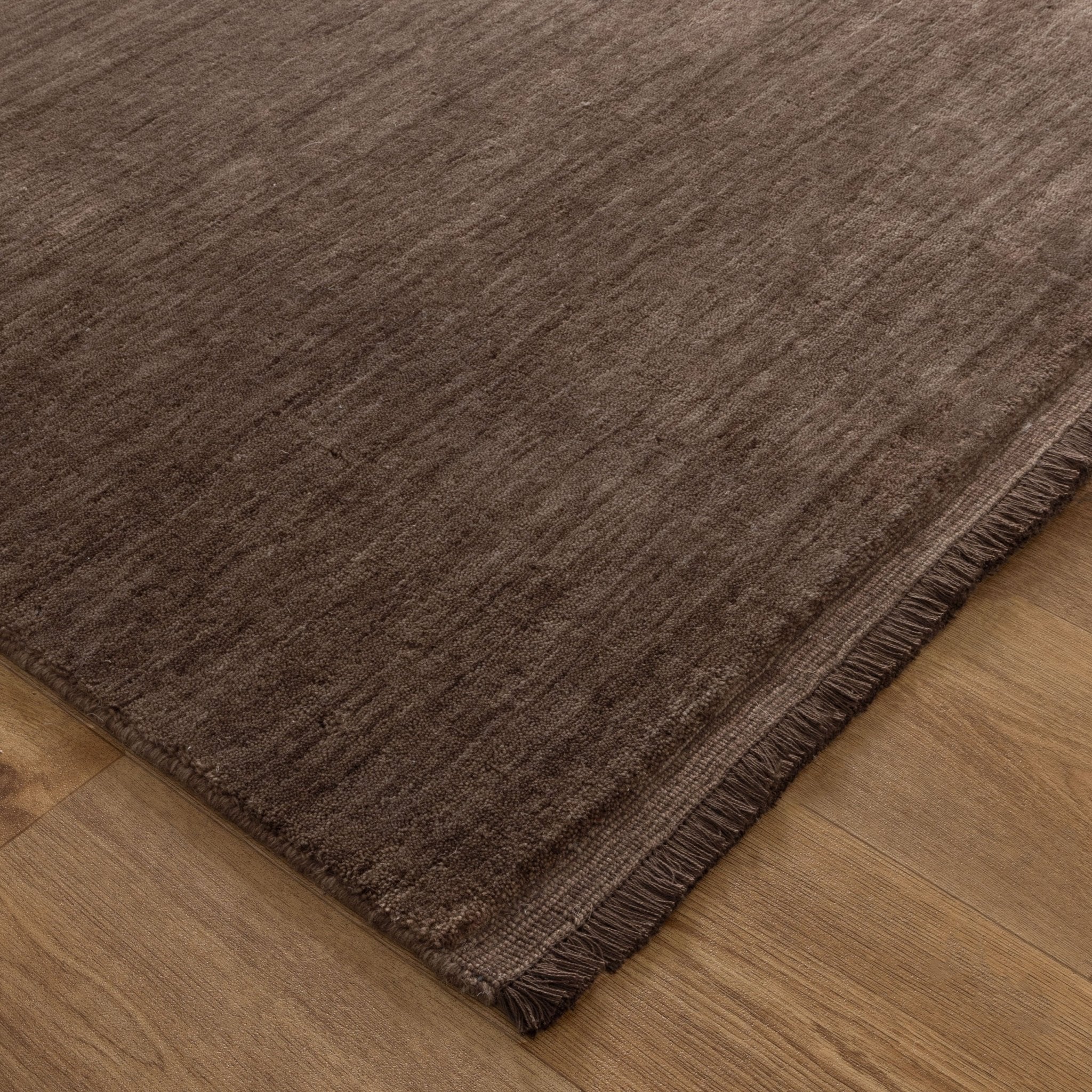 Charleston Hand - Knotted Wool Rug Brown - Floorsome - Area Rug - CHAR160BROW - Area Rug