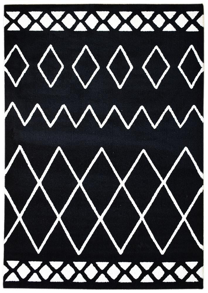 Chiapas Berber Black White Rug 63207 - 630 - Floorsome - MODERN - MAYA - 63207630 - 120x170 - MODERN