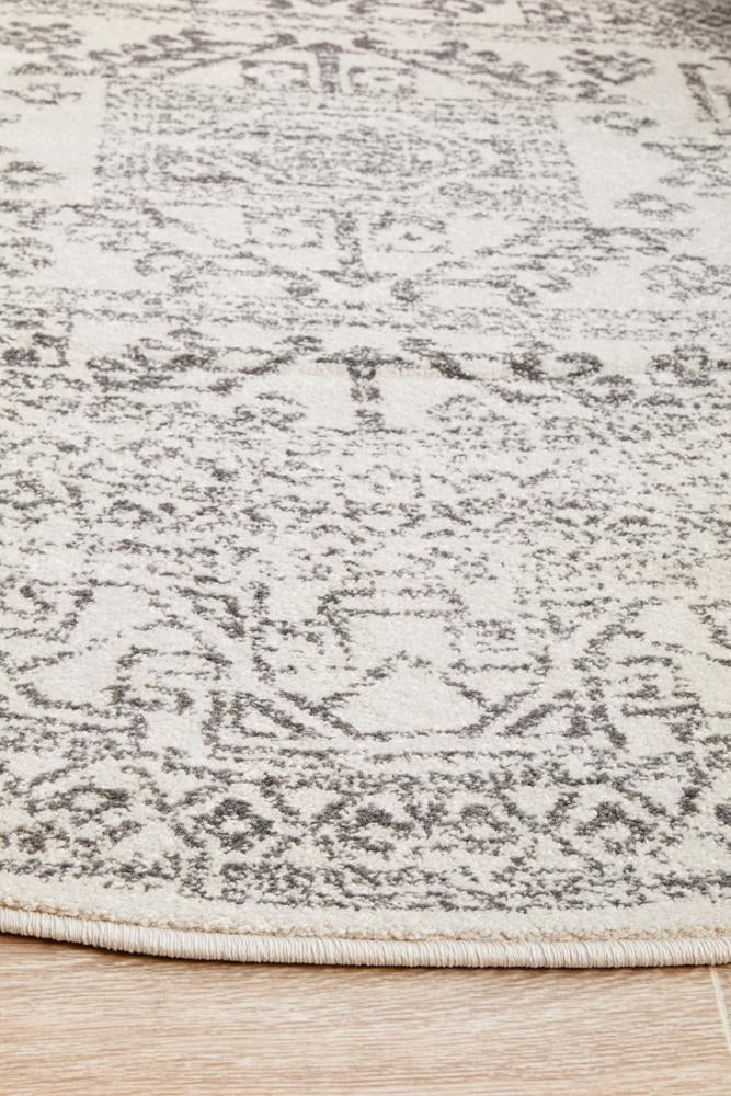 Chrome Addison Silver Round Rug - Floorsome - CHROME COLLECTION - CRO - ADD - SIL - 150X150 - CHROME COLLECTION