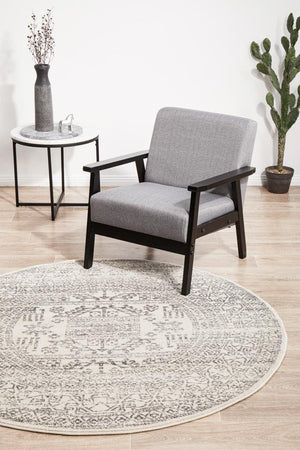 Chrome Addison Silver Round Rug - Floorsome - CHROME COLLECTION
