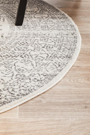 Chrome Addison Silver Round Rug - Floorsome - CHROME COLLECTION