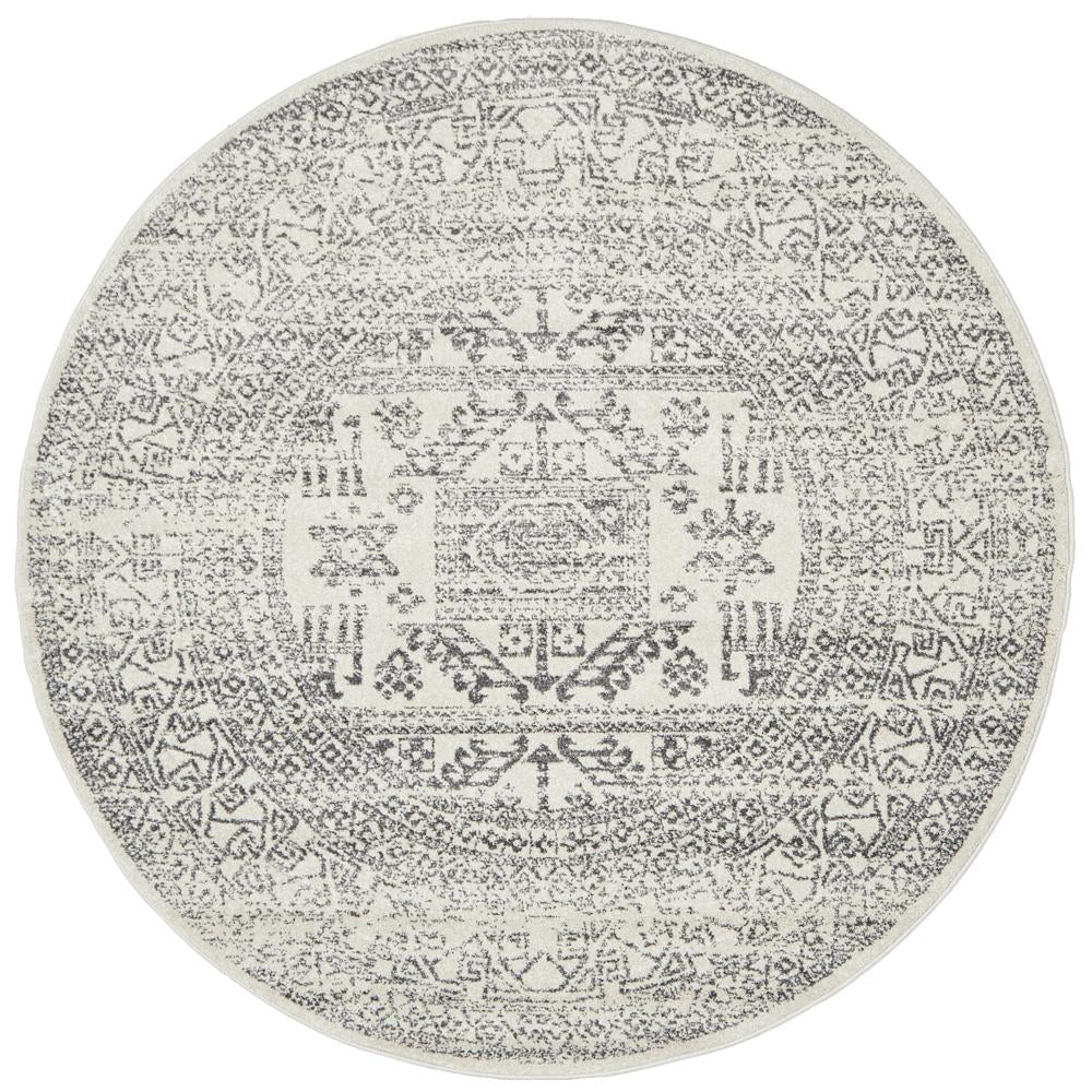 Chrome Addison Silver Round Rug - Floorsome - CHROME COLLECTION - CRO - ADD - SIL - 150X150 - CHROME COLLECTION
